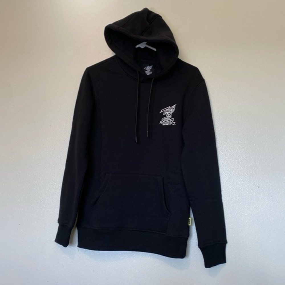 Twitch x Street Fighter 6 black pullover cotton pocket sweatshirt hoodie…